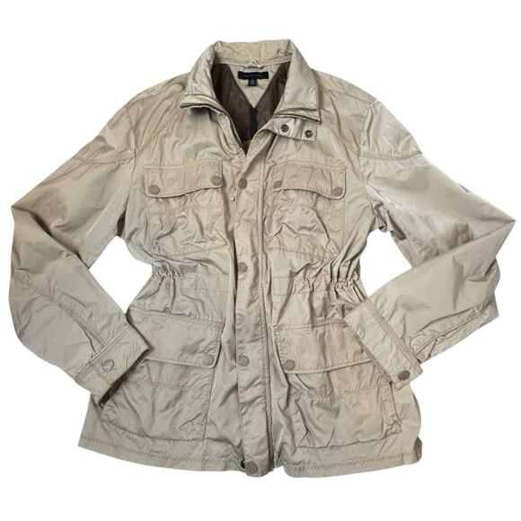 Tommy Hilfiger Coat Jacket Khaki Heavy Outdoor Waterproof Camping Hiking SZ XL - Picture 1 of 14